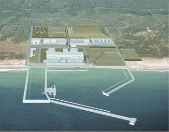 東通原子力発電所東京電力１・２号機完成予想図